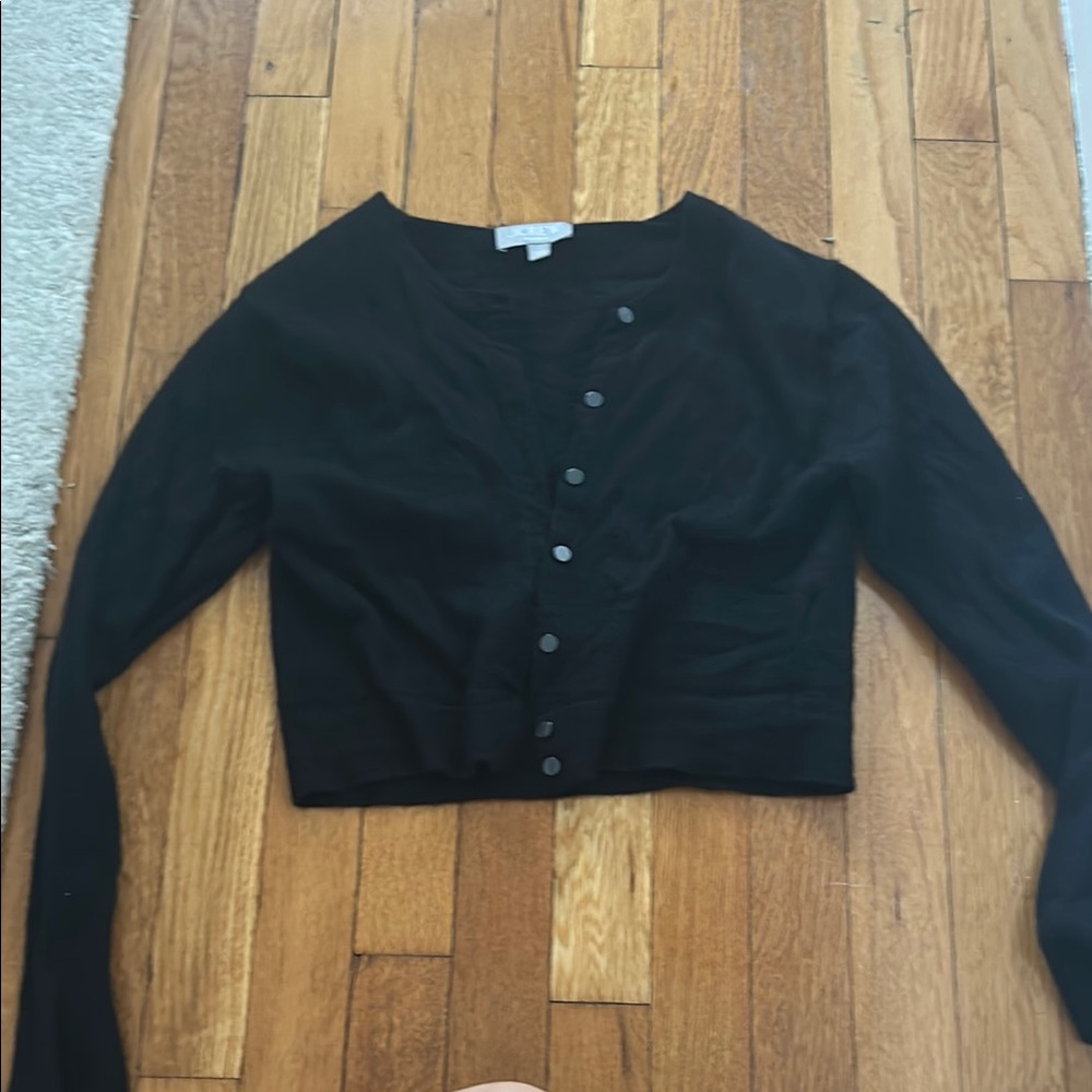 J. Crew Black Cashmere Cardigan